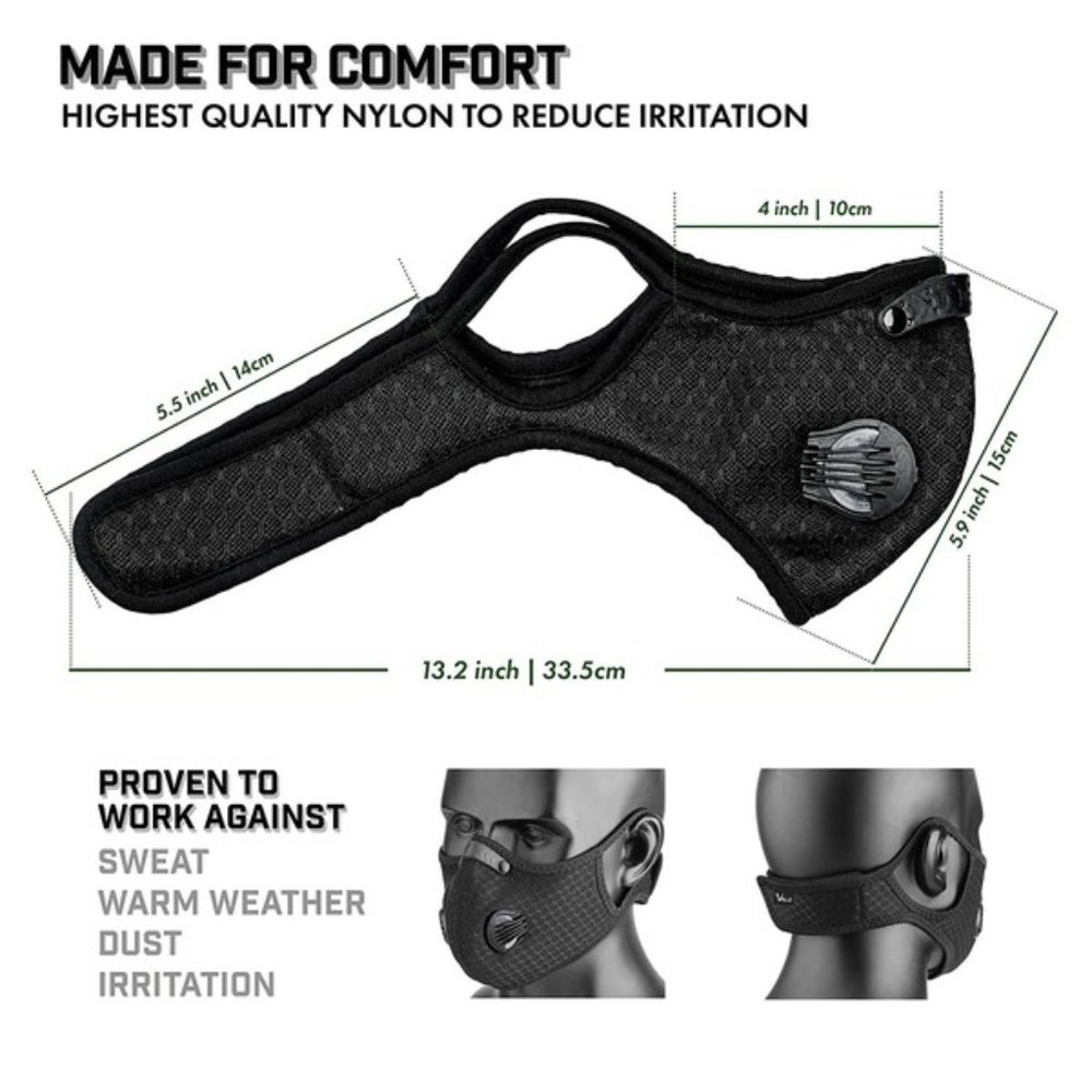 2 Valve Filtered Face Mask - Picture 3 of 10